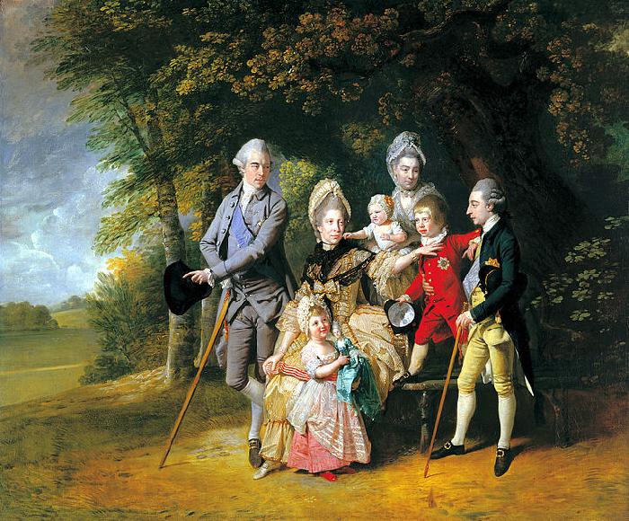 Johann Zoffany Queen Charlotte with her Children and Brothers